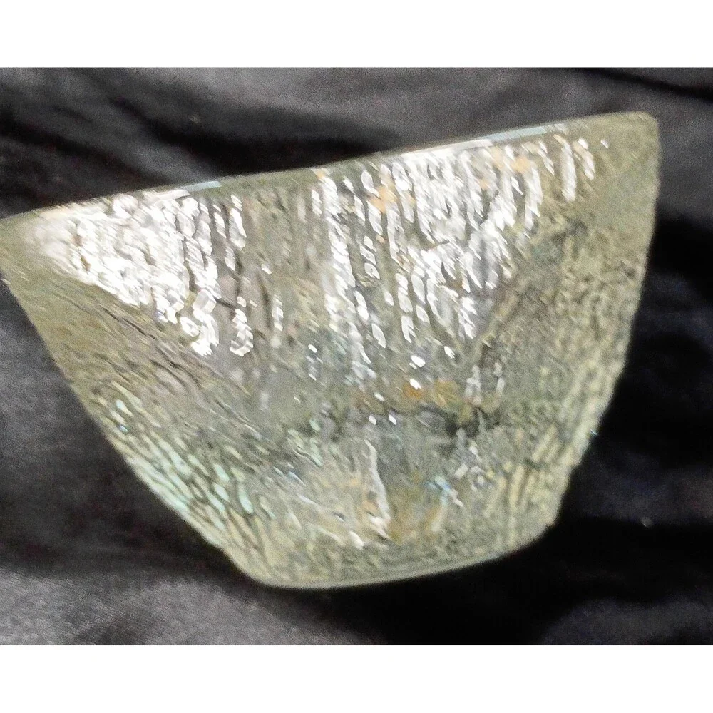 Set of 2 Indiana Glass Crystal Ice Flower Candle Holders